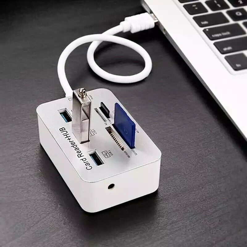 7 in 1 USB 3.0 to 3 Ports USB 3.0 Hub Combo with Card Reader 07