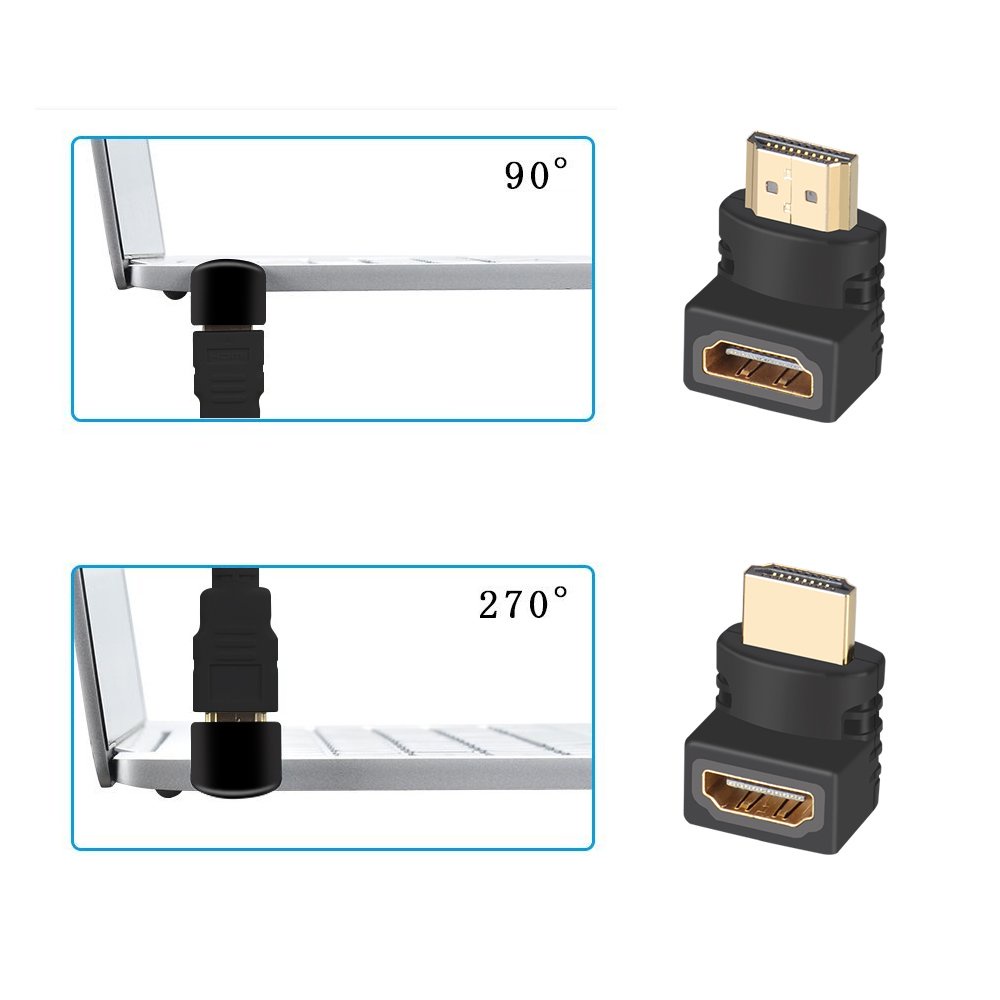 HDMI to HDMI M F 90 Degree 270 Degree Converter Adapter