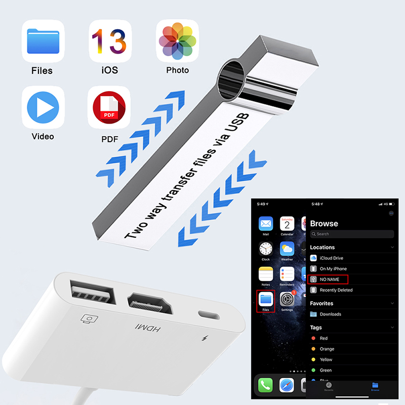 Lightning to HDMI USB Lightning Charging PD 04