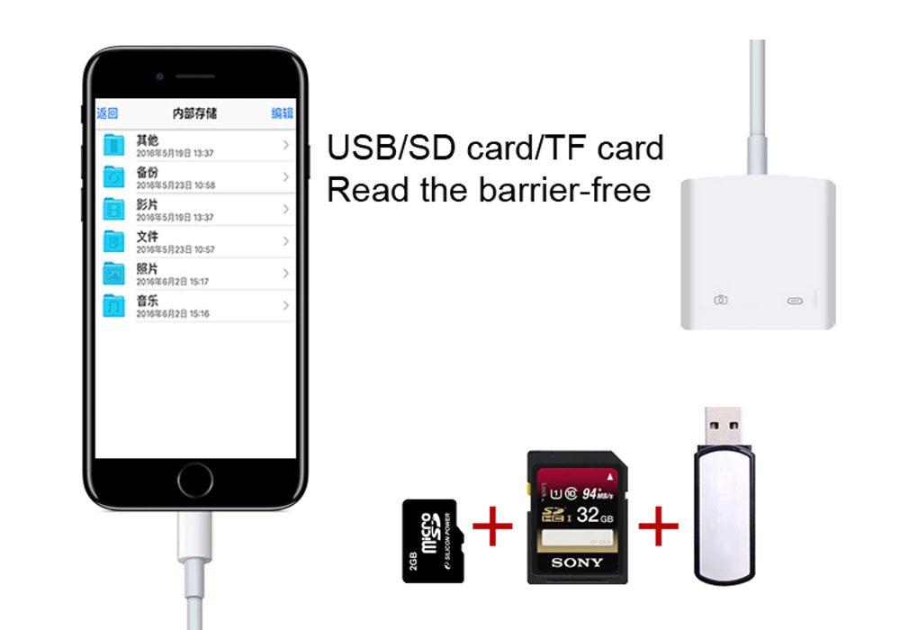 Lightning to USB 3 Camera Reader and Lighting Charging PD 13