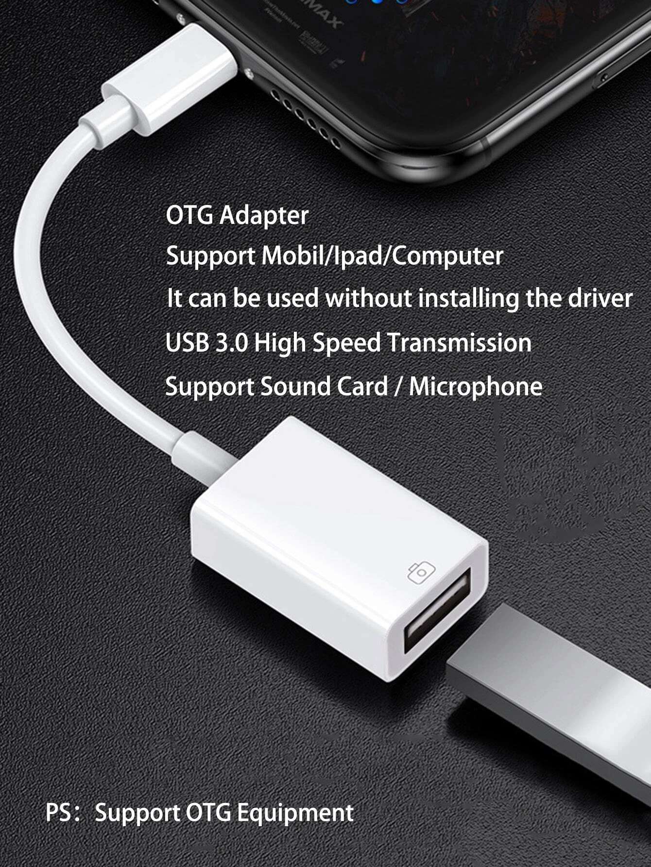 Lightning to USB Camera Converter Adapter Cable 04