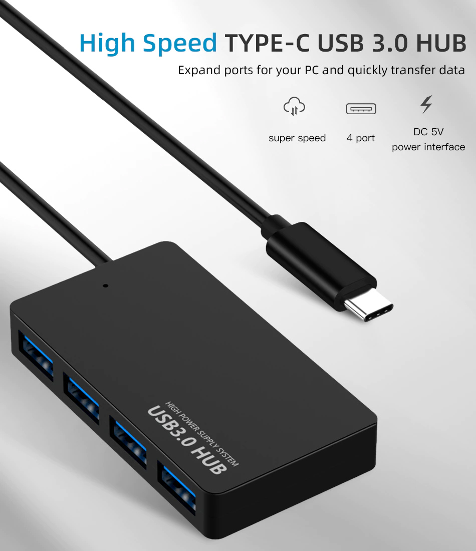 Type C to 4 USB 3.0 Ports 01