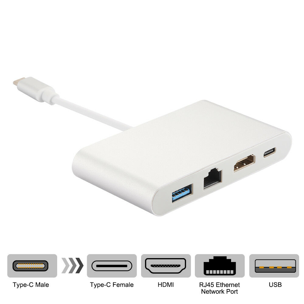 Type C to HDMI RJ45 USB PD 2