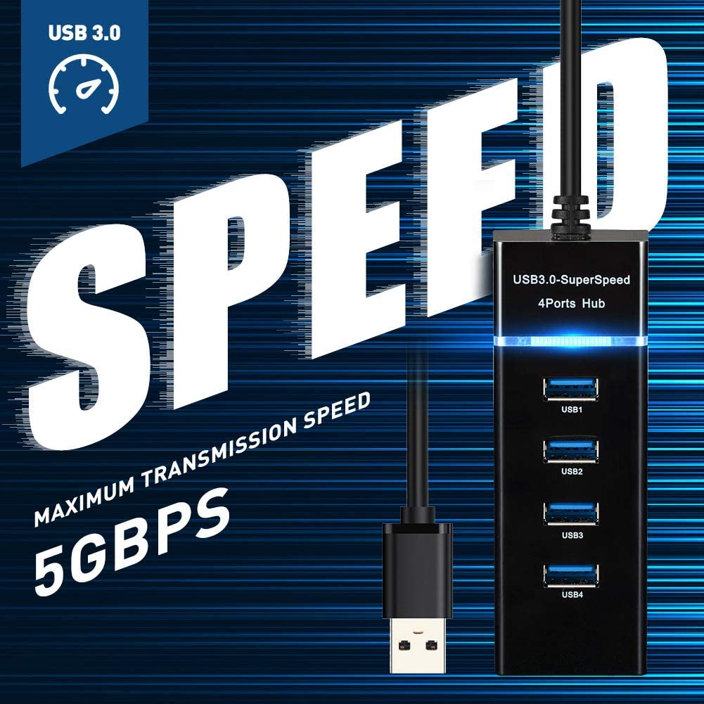 USB to 4 Port USB 3.0 Hub 01