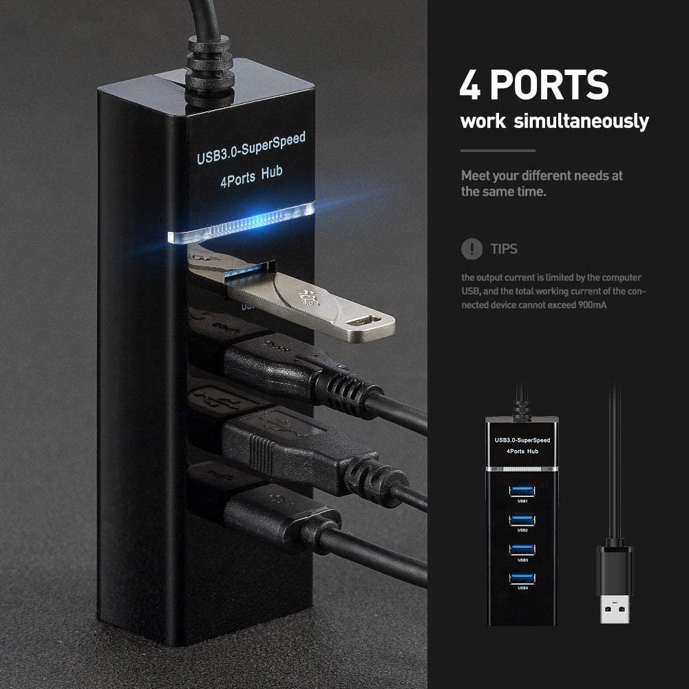 USB to 4 Port USB 3.0 Hub 02