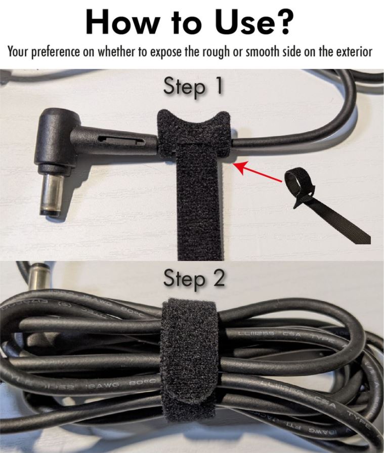 Velcro Reusable Cable Tie with Loop