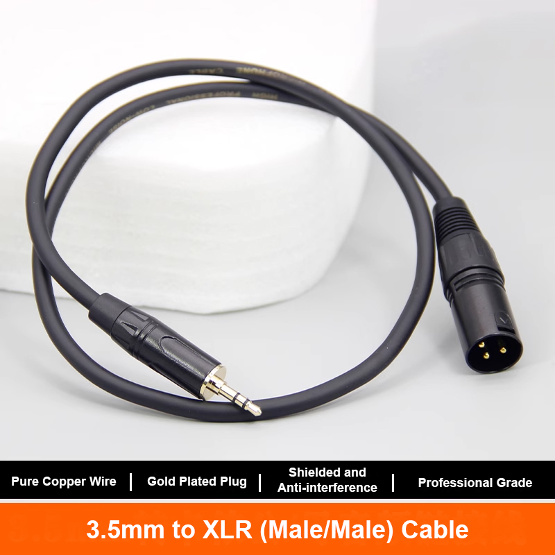 3.5mm to XLR male male Cable