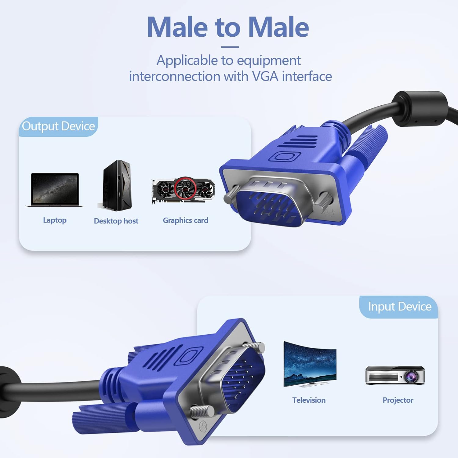 VGA Cable with Blue Head 02