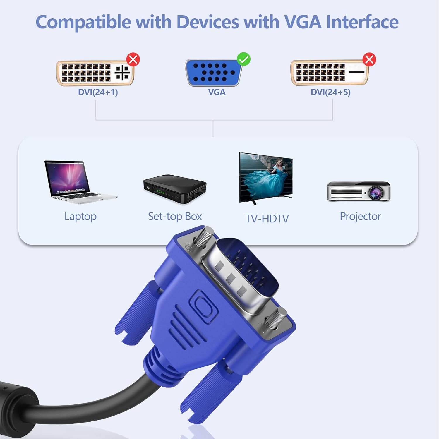 VGA Cable with Blue Head 04