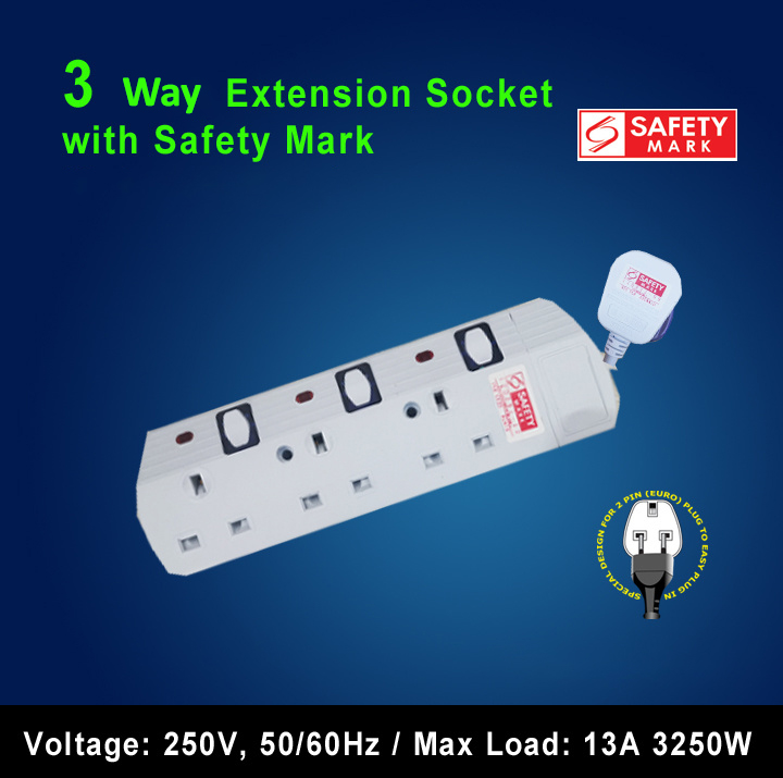 Sum Extension Socket 3 Way