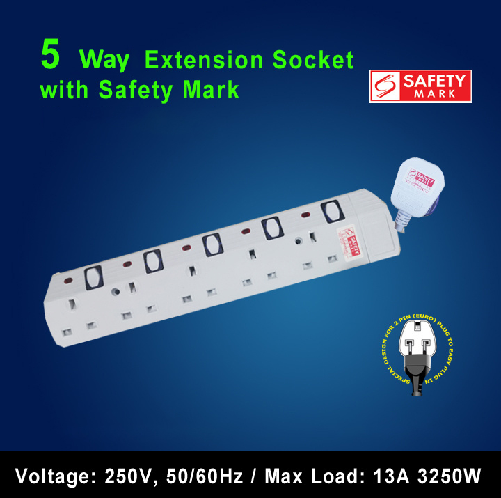 Sum Extension Socket 5 Way