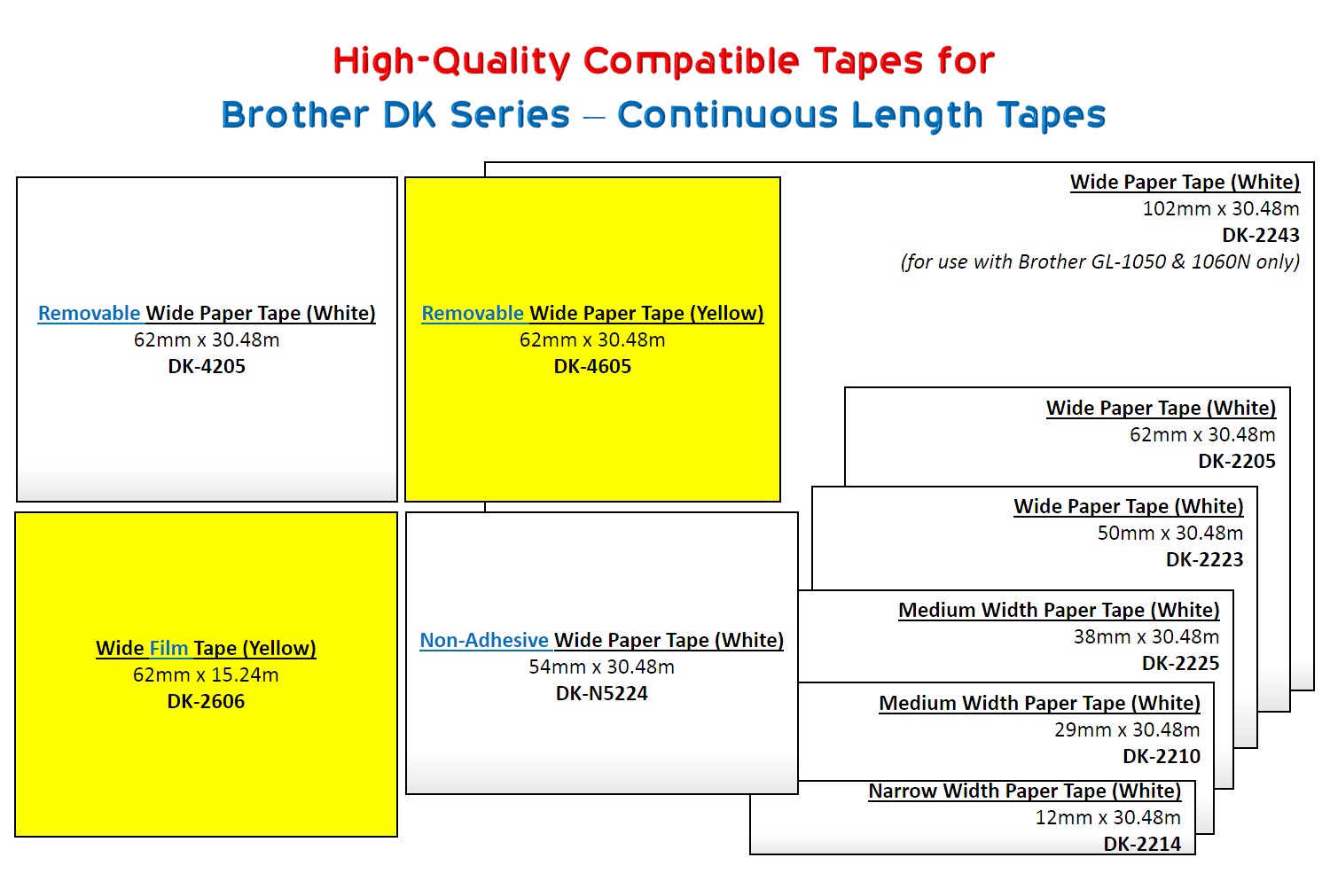 Brother DK Series Continuous length tapes 2