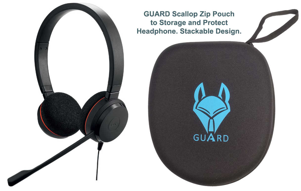 Jabra Evolve 20 with GUARD Scallop Zip Pouch