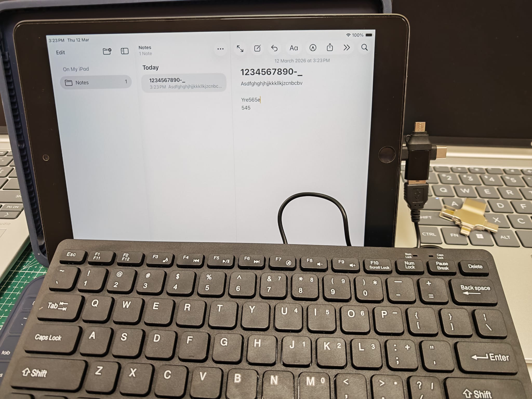Mini Keyboard with Converter and iPad 11th Gen