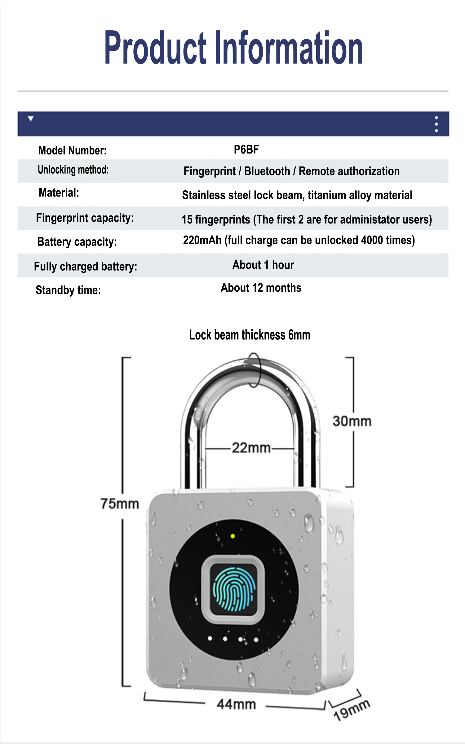 eLinkSmart Lock P6BF 14