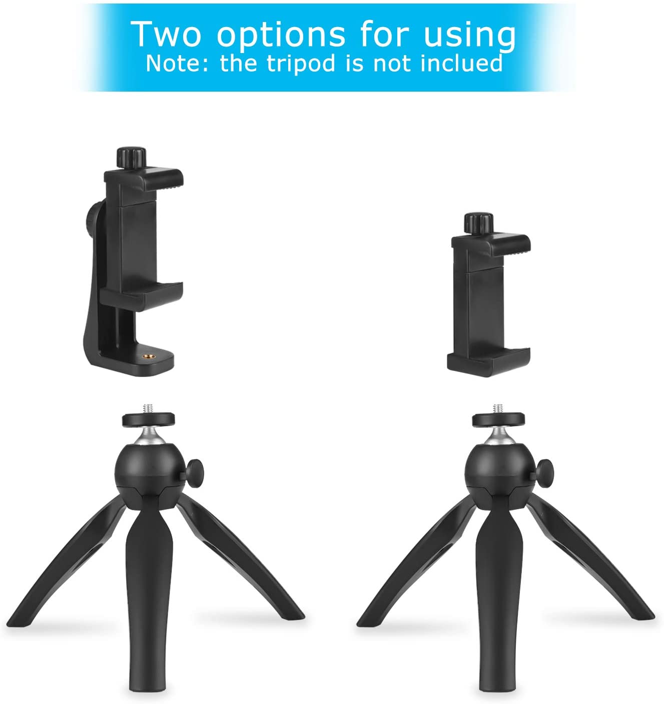 Universal Phone Clamp Holder Mount Attachment for Tripod 06