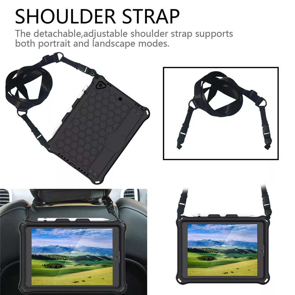 Shockproof Rugged Armour Silicon Case with Pencil Holder Body Sling and Hand Grip Holder 02