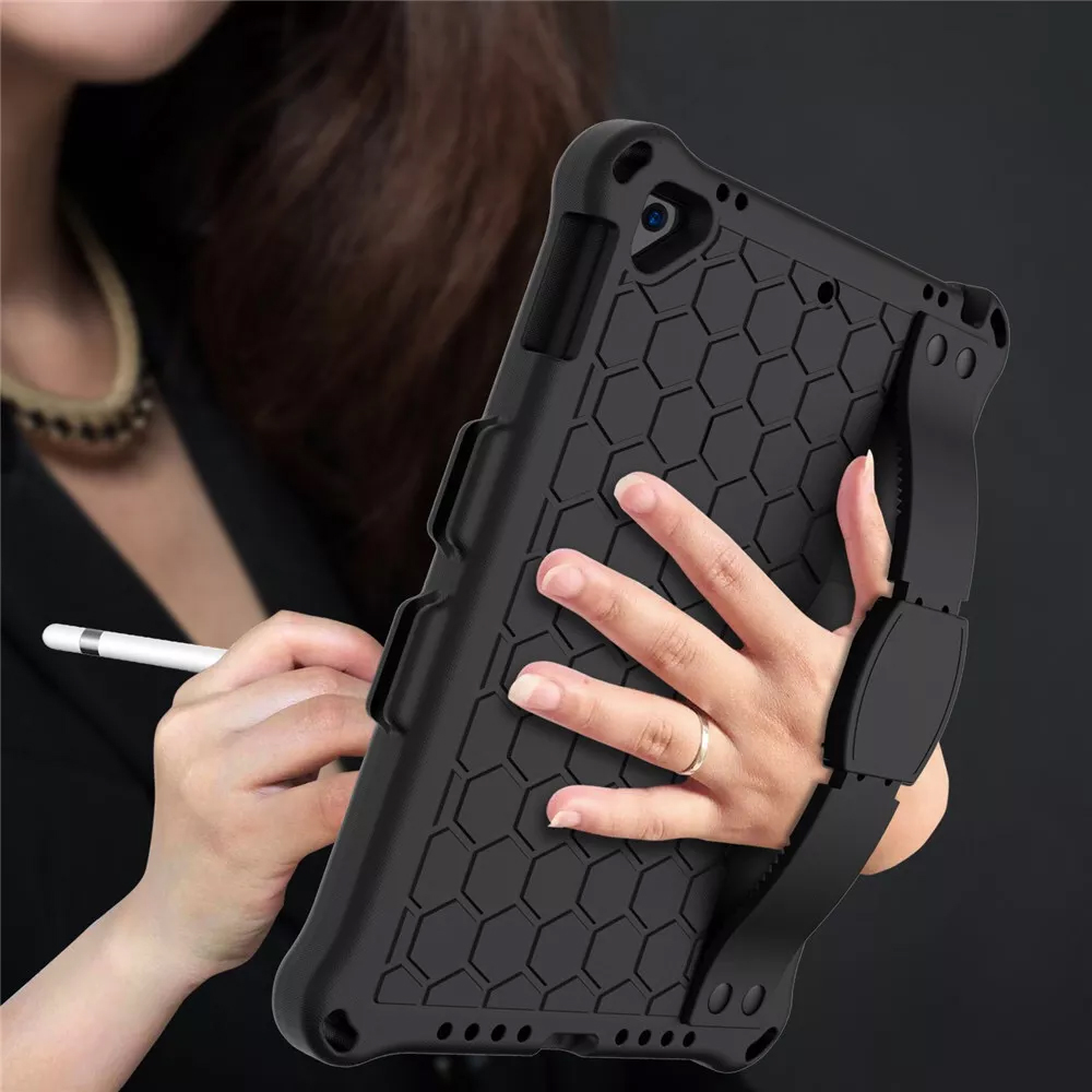 Shockproof Rugged Armour Silicon Case with Pencil Holder Body Sling and Hand Grip Holder 04