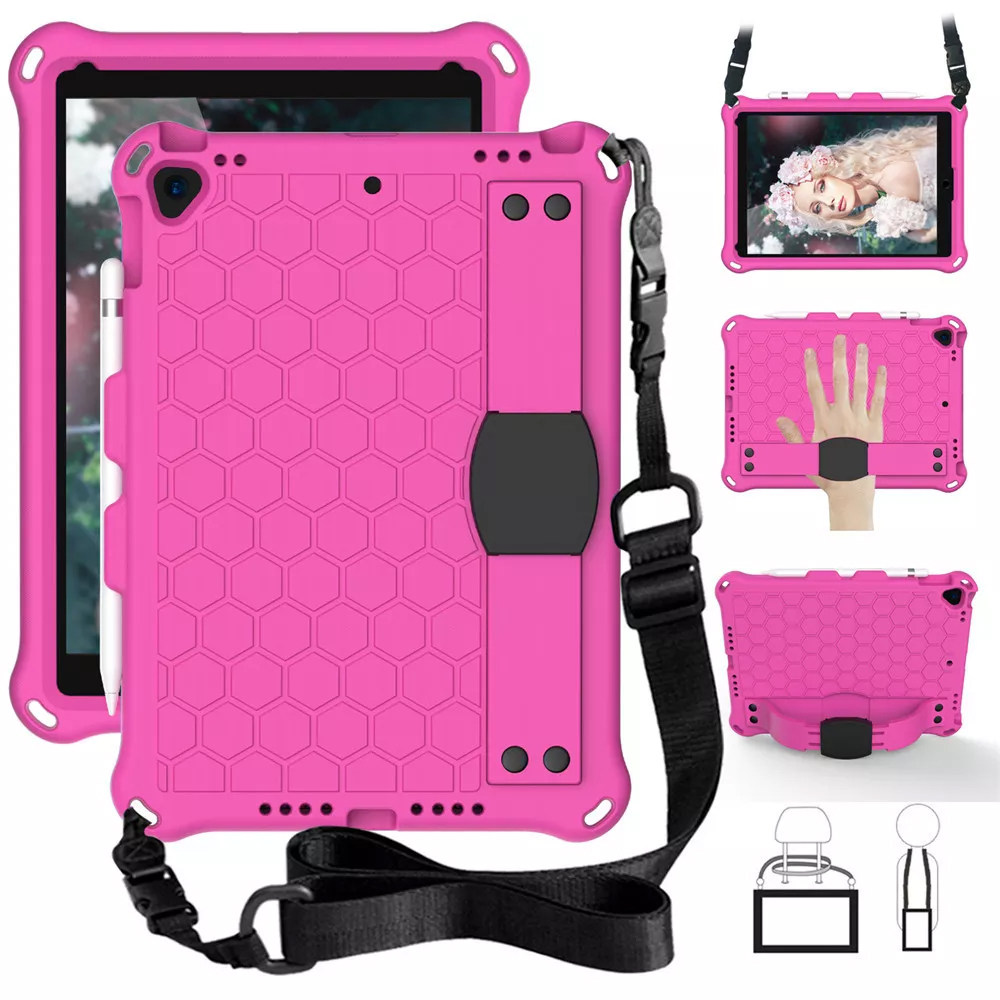 Shockproof Rugged Armour Silicon Case with Pencil Holder Body Sling and Hand Grip Holder 07