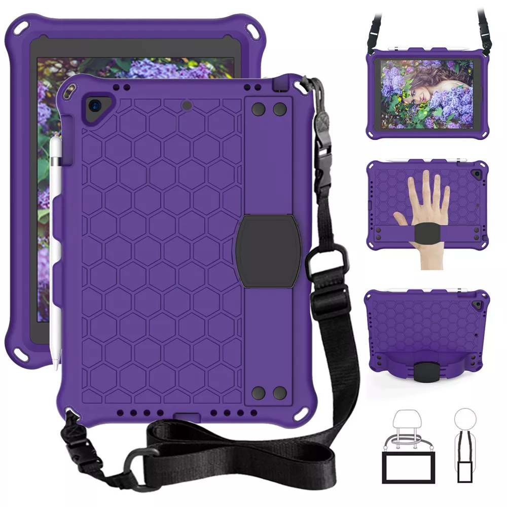 Shockproof Rugged Armour Silicon Case with Pencil Holder Body Sling and Hand Grip Holder 10