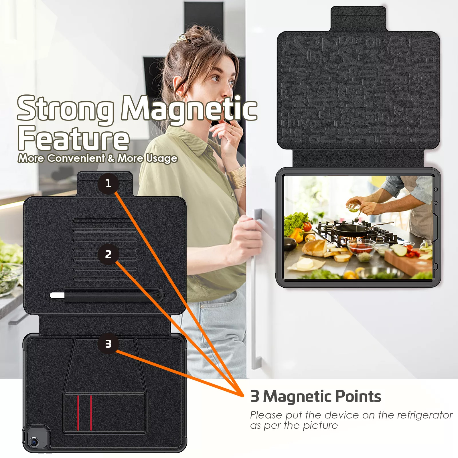 Shockproof Rugged Armour PU Leather Flip Smart Cover with Kickstand and Card Slot 03
